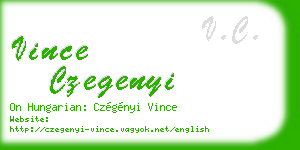 vince czegenyi business card