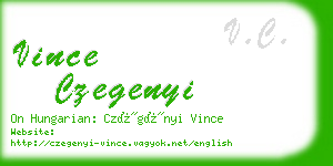 vince czegenyi business card
